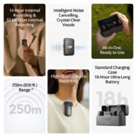 DJI Mic 2 2-Person Compact Digital Wireless Microp…e SystemRecorder for Camera & Smartphone (2.4 GHz) - Image 5
