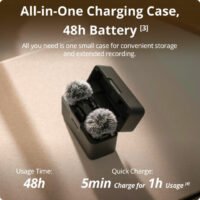 DJI Mic Mini 2-Person Compact Wireless Microphone System for Camera & Smartphone (2.4 GHz) - Image 4